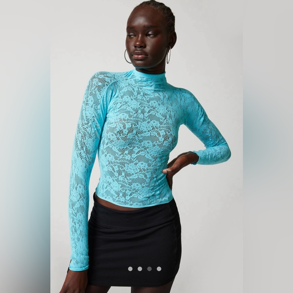 Divine Sheer Lace Cutout Top